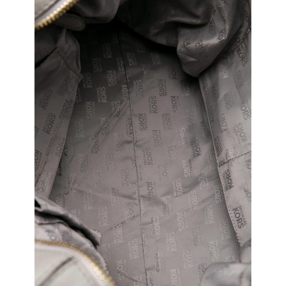 Michael Kors Hamilton Weekender Travel Bag Grey Leather‎ + FREE Bag Charm 🎁 - Picture 8 of 9